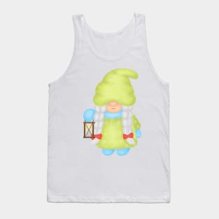 Sweet gnome walks with lantern Tank Top